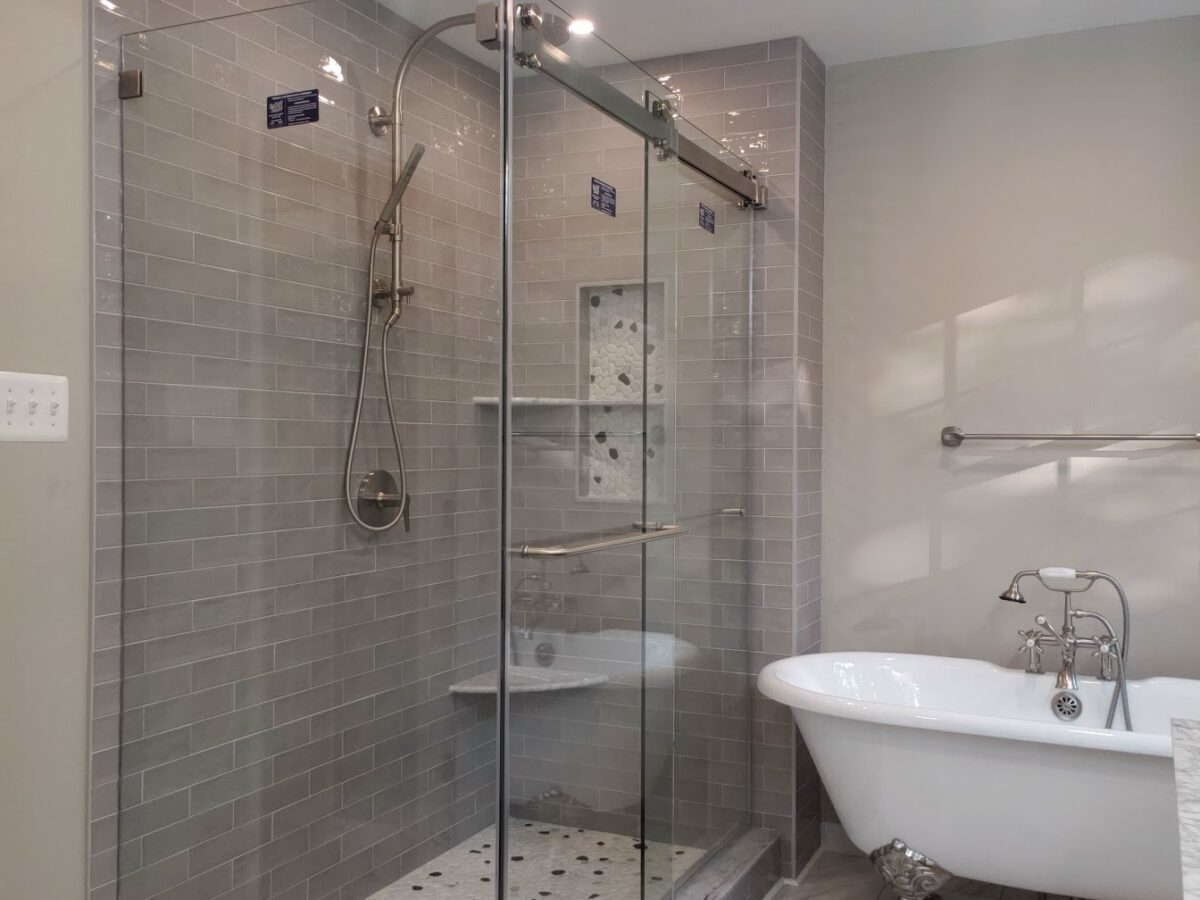 Borcik_Bathroom.ShowerDoor Beautiful Bathroom Updates, Frameless Sliding Shower Door