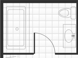 small bathroom layout plan example Ellicott City MD
